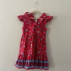 EUC Janie and Jack Floral Cap Sleeve Dress Size 5